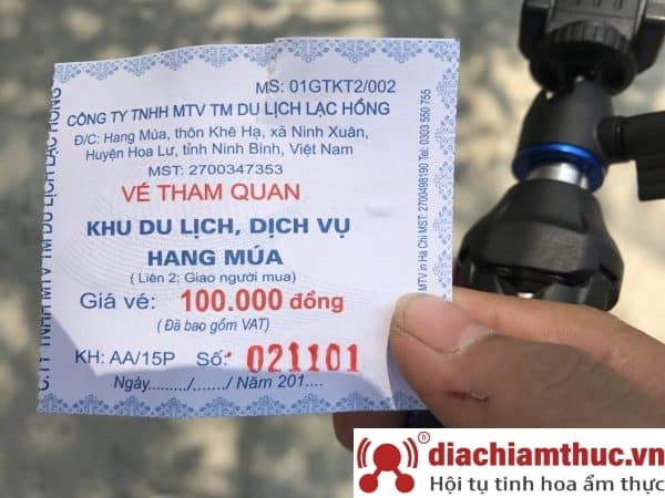 Giá vé tại hang Múa Ninh Bình
