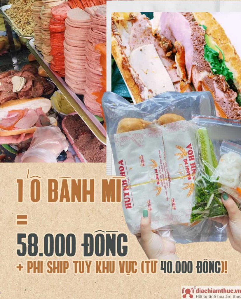Giá bánh mì Huỳnh Hoa 