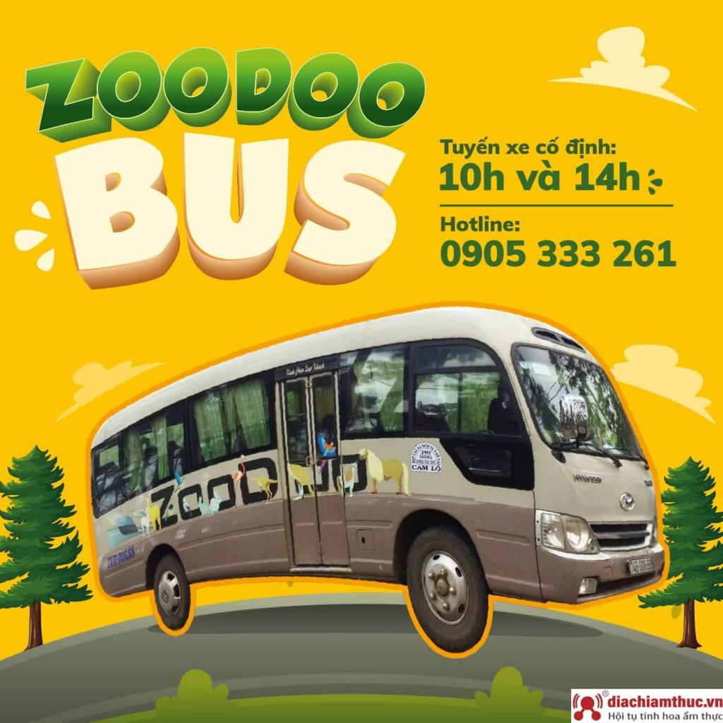 Xe buýt đi Vườn thú Zoodoo Đà Lạt