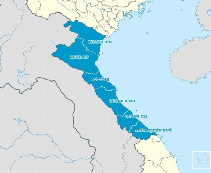 Bản đồ Bắc Trung Bộ