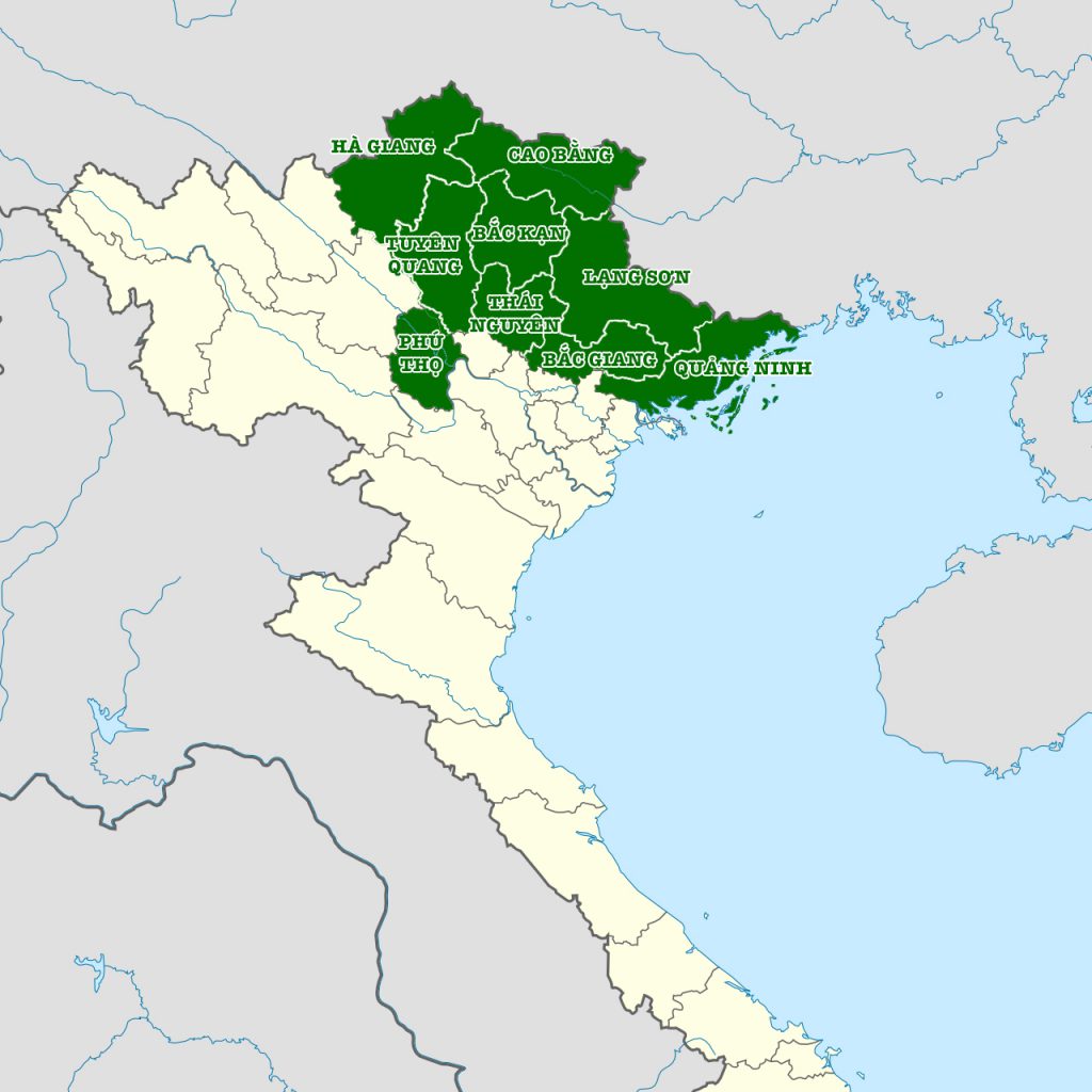 Bản đồ Đông Bắc Bộ