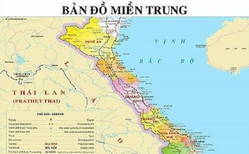 Bản đồ miền Trung Việt Nam