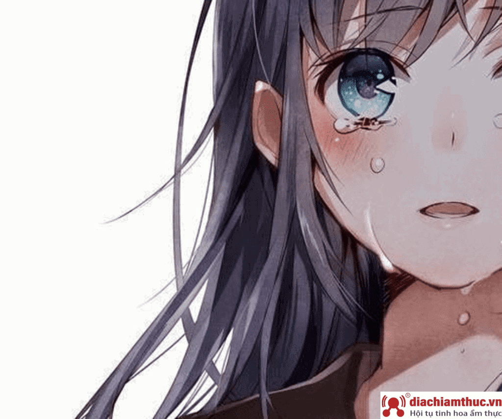 Hình ảnh cô gái cô đơn buồn khóc