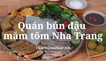 Bún đậu mắm tôm Nha Trang