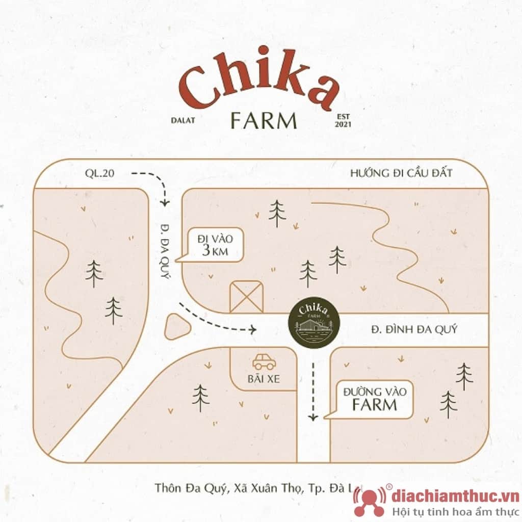 Hướng dẫn di chuyển đến Chika Farm