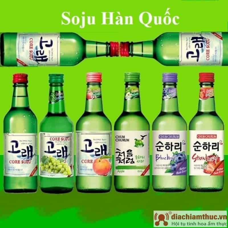 Rượu soju có những hương vị khác nhau