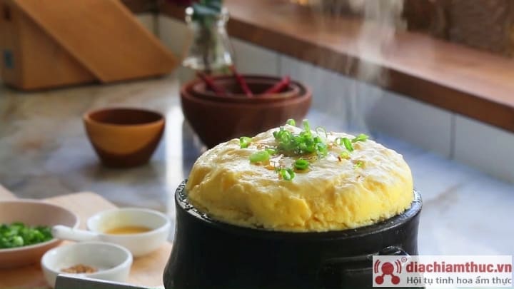 Thành phẩm món trứng hấp Hàn Quốc