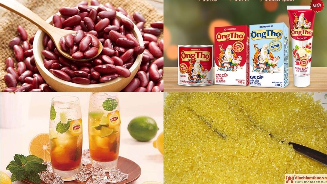Nguyên liệu làm Trà sữa đậu đỏ