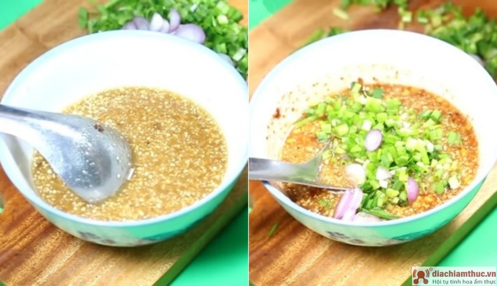 Pha nước chấm ốc kiểu Thái