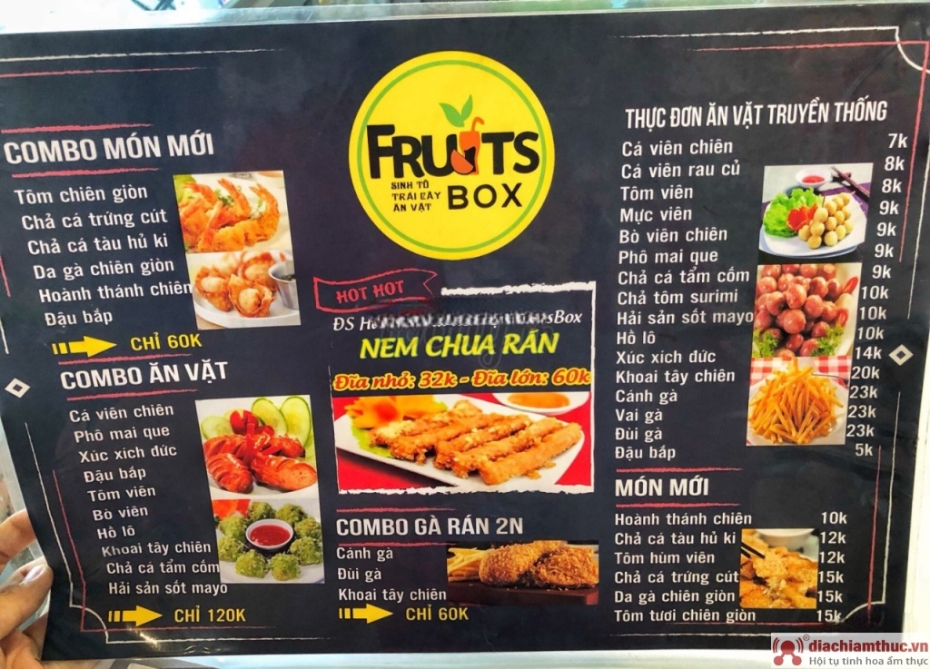Menu Fruits Box Tân Phú
