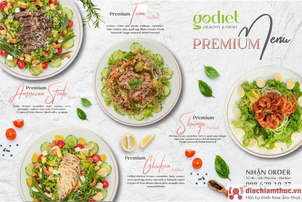 Godiet - Healthy & Fresh Salad menu