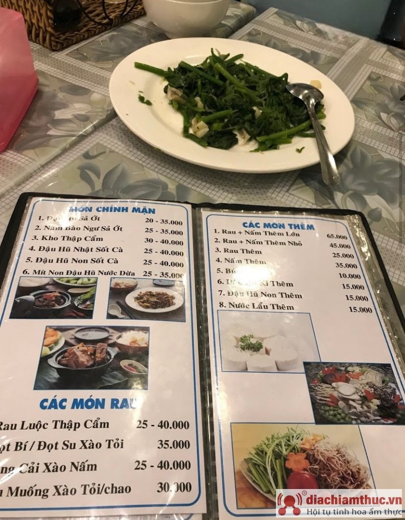 Lẩu Nấm Chay Viên Dung menu