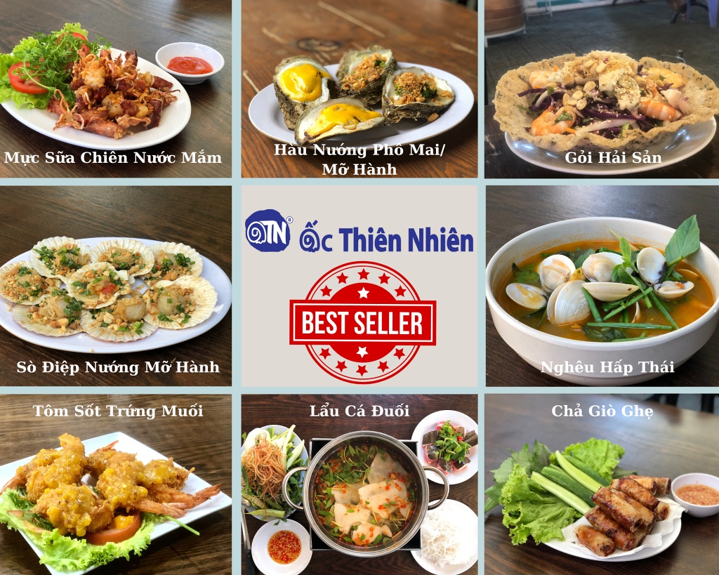 Ốc Thiên Nhiên menu đa dạng hấp dẫn