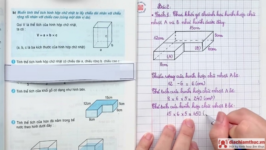 Các dạng bài tập tính thể tích hình hộp chữ nhật và phương pháp giải