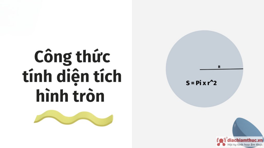 Công thức tính diện tích hình tròn, chu vi hình tròn