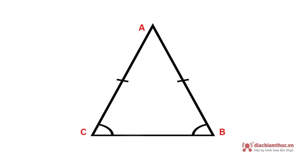 Công thức tính và cách tính diện tích tam giác cân