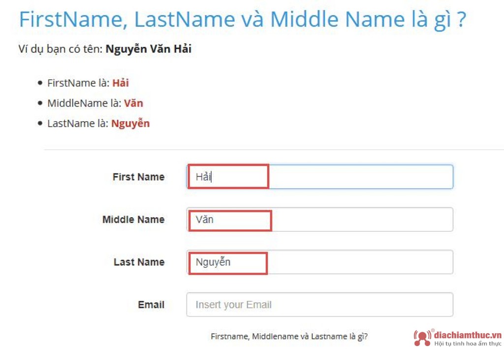 First Name và Last Name ở Việt Nam