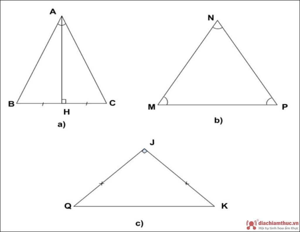 Phân loại ra các trường hợp cụ thể về công thức tính chu vi tam giác