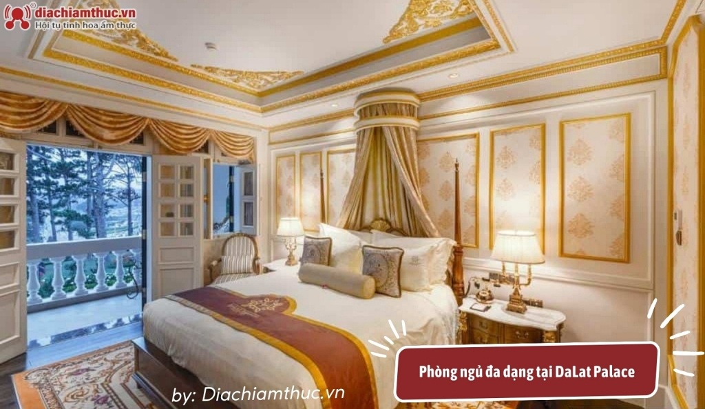 Phòng ngủ tại DaLat Palace đầy đủ những tiện nghi cao cấp