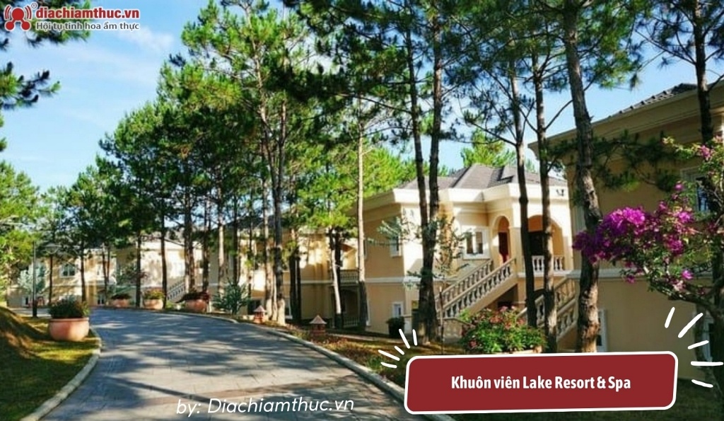 Khuôn viên Lake Resort & Spa mang đến cho du khách không gian nghỉ dưỡng yên bình, hòa mình vào thiên nhiên tươi đẹp 