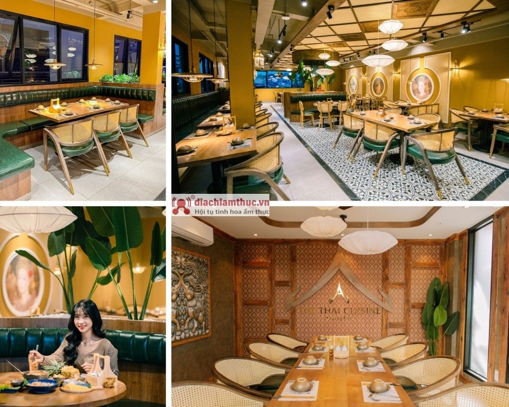 Không gian rộng rãi và sang trọng của nhà hàng The Thai Cuisine