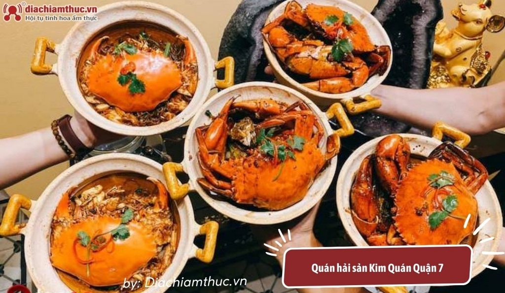 bữa tiệc hải sản đầy màu sắc với nhiều loại hải sản tươi ngon ở Kim Quán Quận 7
