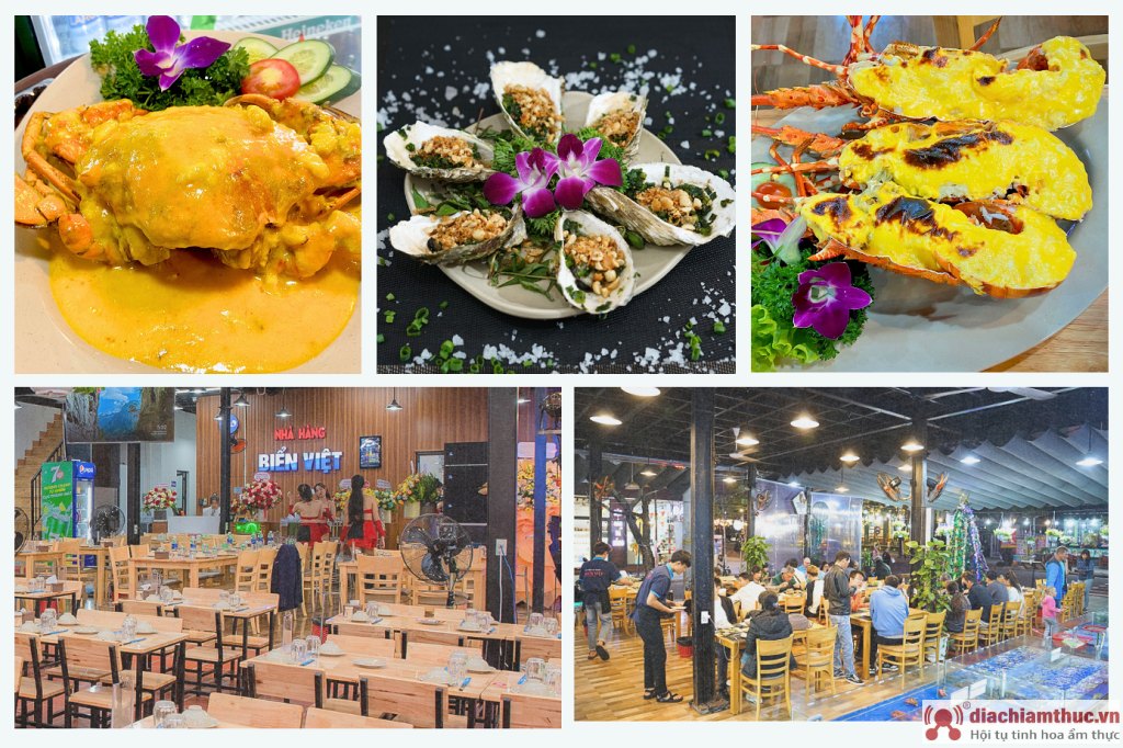 Không gian và các món ăn ngon ở nhà hàng hải sản Biển Việt