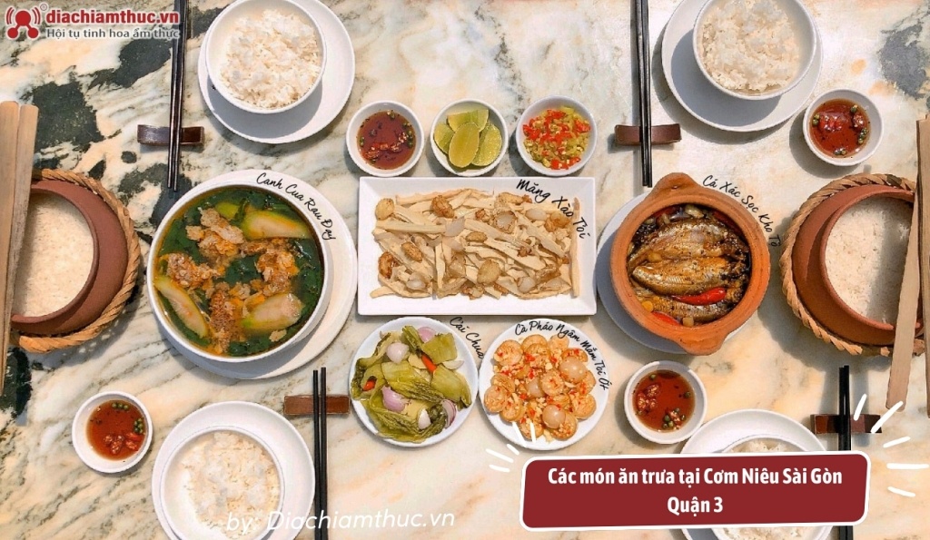 Món cơm niêu đa dạng của Cơm Niêu Sài Gòn